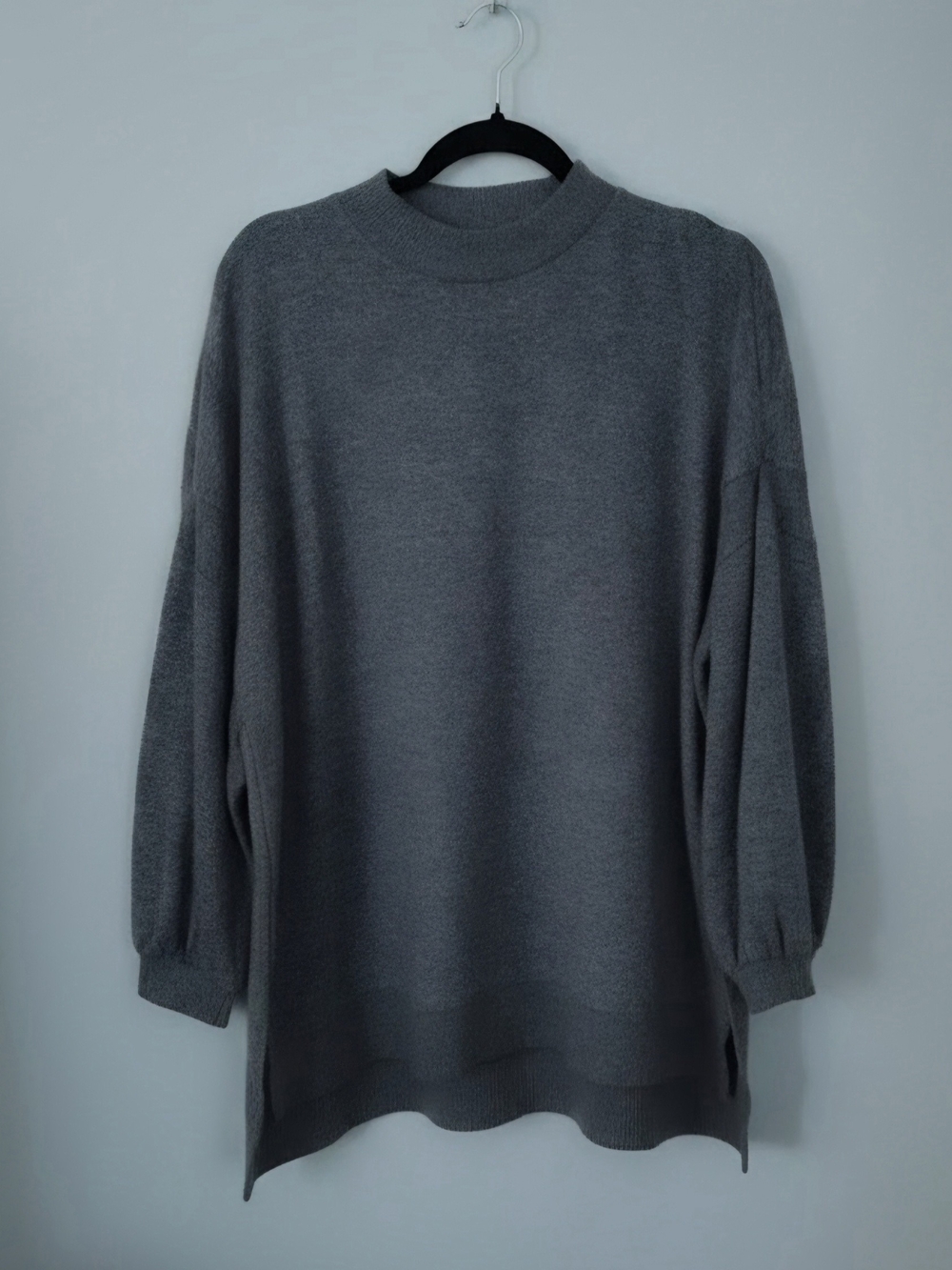 C&C California Blue Mock Neck Longline Sweater
